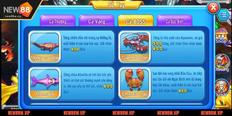 Boss khủng mang giá trị cao khi hạ gục thành công