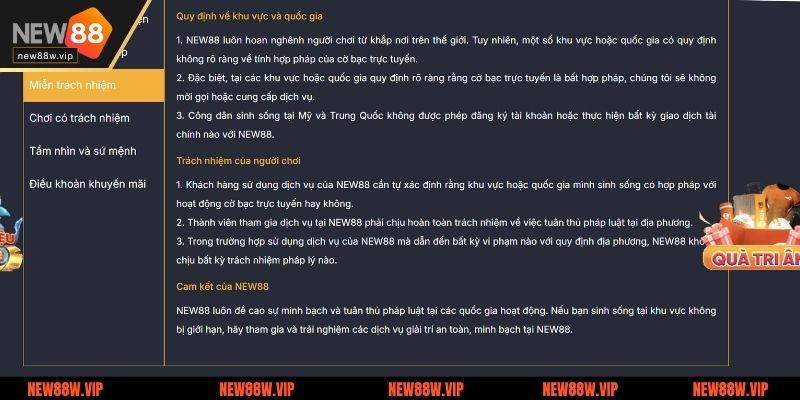 Đọc kỹ chính sách miễn trừ trách nhiệm