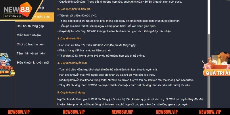 Người chơi cần đọc kỹ các điều kiện đi kèm trước khi tham gia
