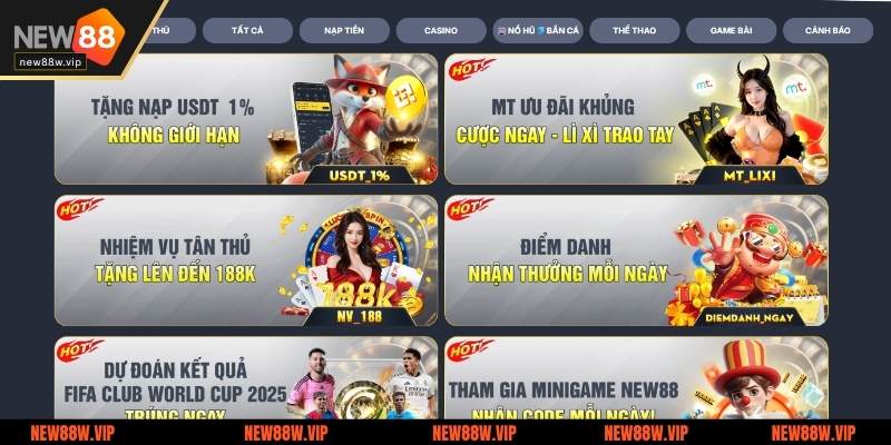 Phương thức thanh toán và thời gian xử lý rút tiền New88
