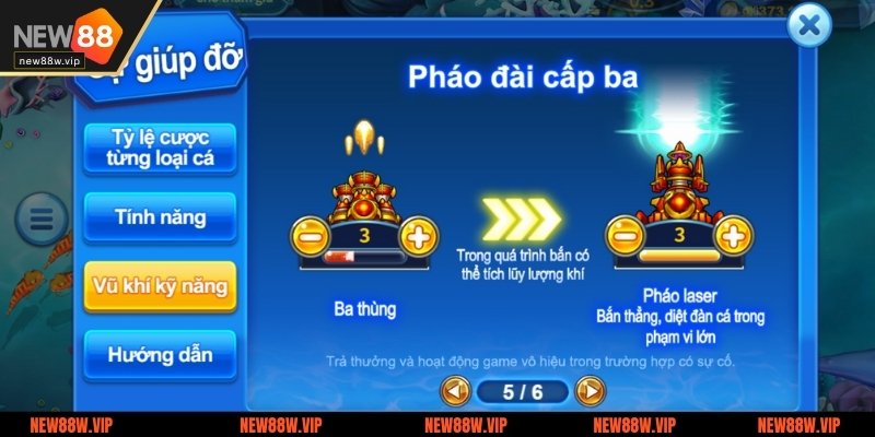 Súng laser có sức công phá mạnh mẽ nên áp dụng cho boss